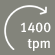 1400 tpm